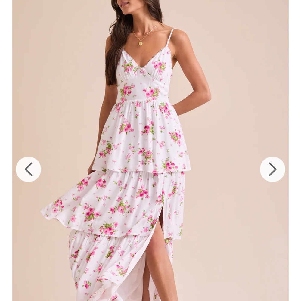 Altar'd State Pink Floral Maxi Dress